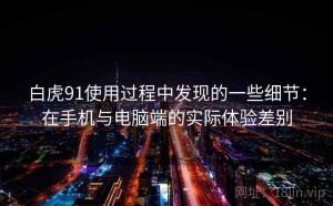 白虎91使用过程中发现的一些细节：在手机与电脑端的实际体验差别