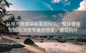 从用户角度聊聊蘑菇网站：整体使用氛围与浏览节奏的感受，蘑菇网片