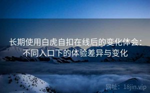 长期使用白虎自扣在线后的变化体会：不同入口下的体验差异与变化