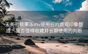 天美密桃果冻mv使用后的直观印象整理：是否值得收藏并长期使用的判断