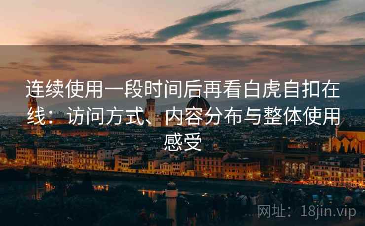 连续使用一段时间后再看白虎自扣在线：访问方式、内容分布与整体使用感受