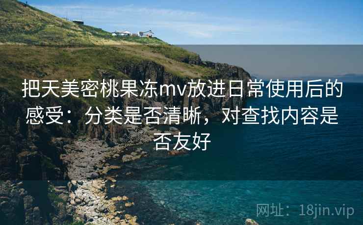 把天美密桃果冻mv放进日常使用后的感受：分类是否清晰，对查找内容是否友好