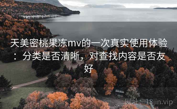 天美密桃果冻mv的一次真实使用体验：分类是否清晰，对查找内容是否友好