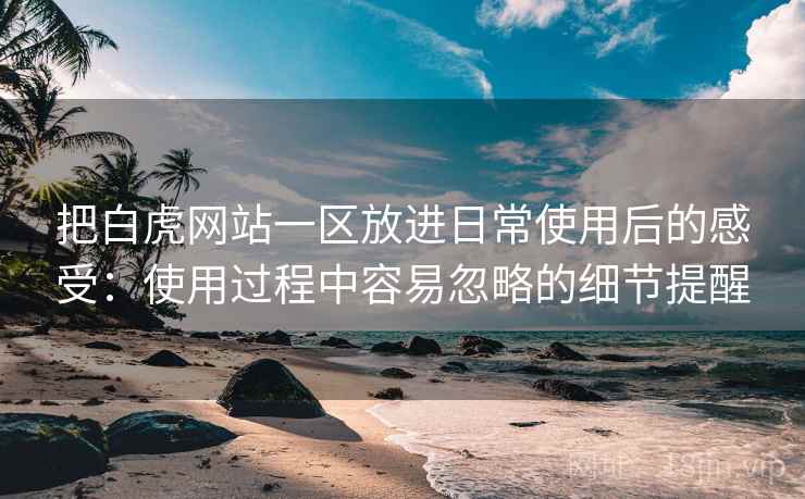 把白虎网站一区放进日常使用后的感受：使用过程中容易忽略的细节提醒