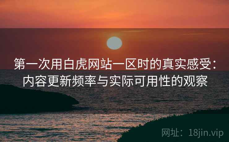 第一次用白虎网站一区时的真实感受：内容更新频率与实际可用性的观察