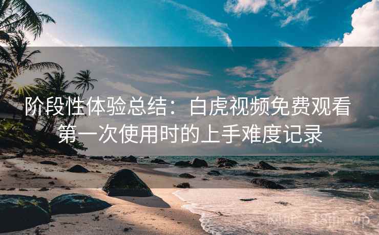 阶段性体验总结:白虎视频免费观看 第一次使用时的上手难度记录 阶段性体验总结:白虎视频免费观看 第一次使用时的上手难度记录